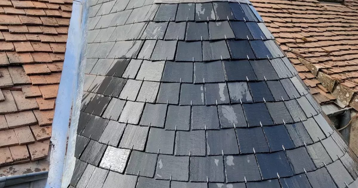toiture en tuile ardoise zinc